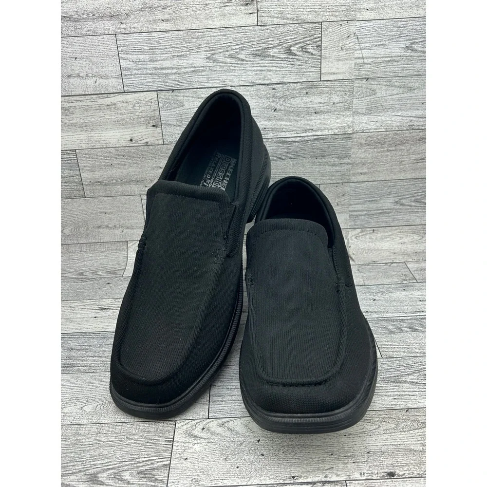 Skechers DressKnit Relaxed‎ Fit Mens Black Slip On Loafers 65134 Size 8.5 BBK